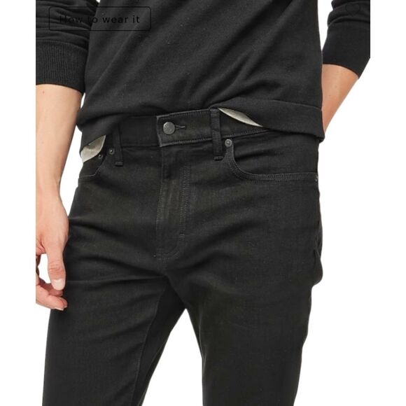 J. Crew Men’s Straight Fit Jeans Signature Flex‎ sz 33 30 Dark Shadow Denim NWT - Picture 2 of 15